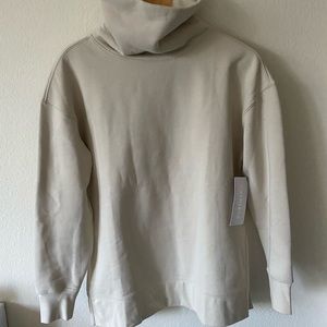 Athleta 24/7 beige funnel sweatshirt